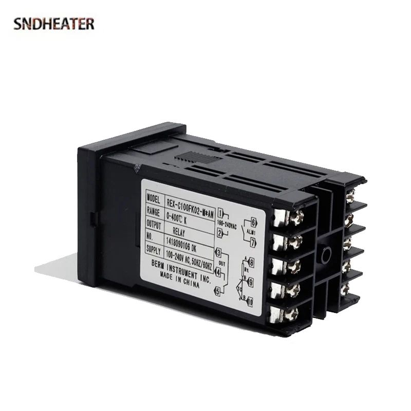 SNDHEATER REX-C100 AC100V AC240V مرحل/SSR إخراج PID التحكم في درجة الحرارة ترموستات مع M6 نوع K الحرارية عالية الدقة