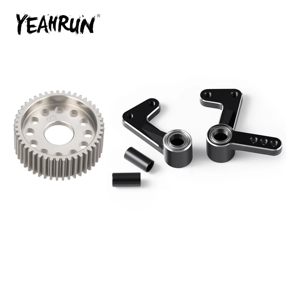 YEAHRUN Lenkungssatz aus Aluminiumlegierung / 48P 45T Differentialgetriebe für Team Associated RC10 1/10 RC Car Upgrade-Teile