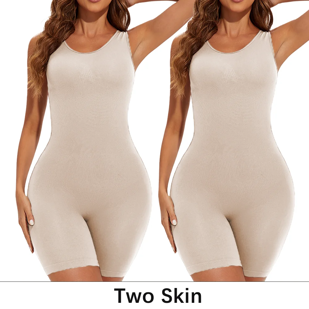 POKARLA Sexy Bodysuits mit vollständiger Abdeckung, formende Shapewear, Oberschenkelstraffender Body, Jumpsuit mit breiten Trägern, nahtloser Body Shaper, schlankmachender Einteiler