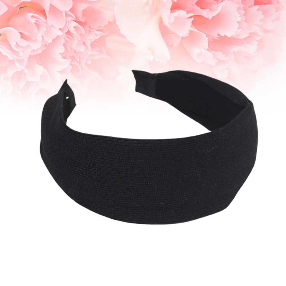 

Wide Brim Headband Reusable Cloth Simple Design For Women Girls Diy Hair Styling Party Wedding Accessory Black