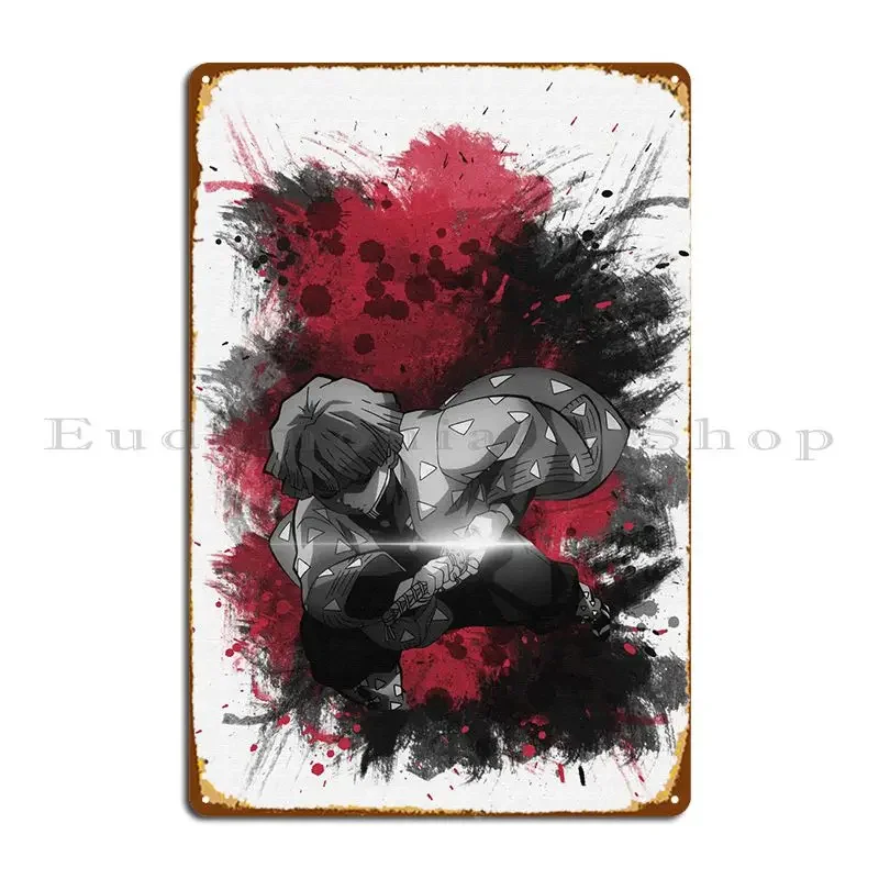 Zenitsu Agatsuma Metal Sign Wall Cave Customize Customize Wall Mural Painting Tin Sign Poster