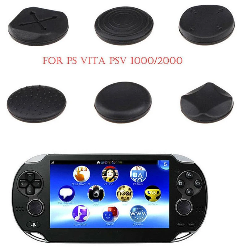 Controlador analógico de silicona para PlayStation, Thumb Stick, funda protectora para Psvita, PS Vita, 6 piezas, 1000/2000
