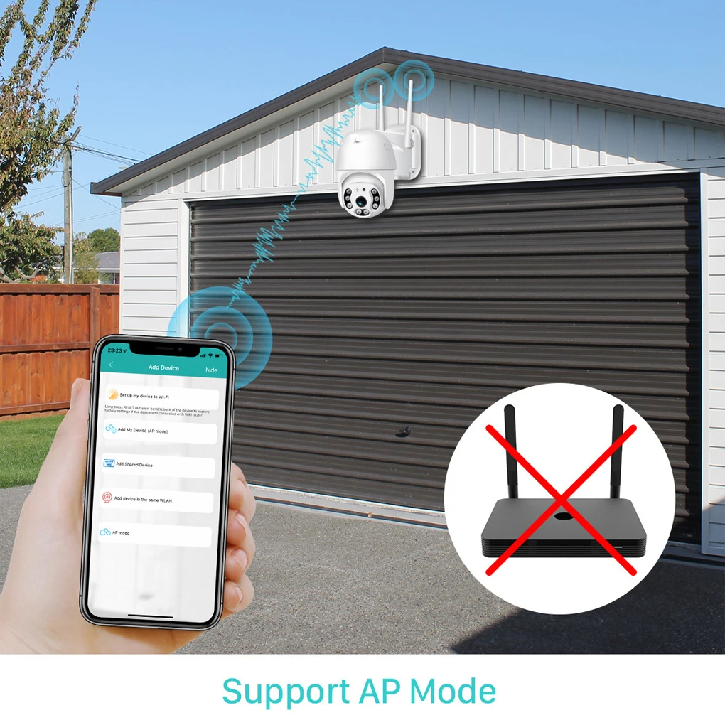 Security Camera WiFi Night View Human Detect 2304x1296P Camcorder 10/100M RJ45 Video Audio Surveillance Cam 3MP EU Plug