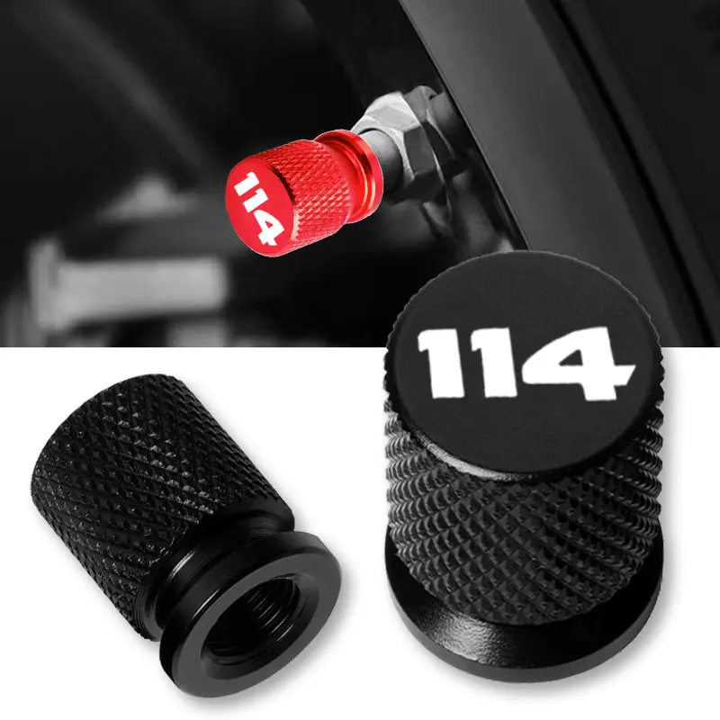 Motorcycle Accessories CNC Tire Valve Stem Caps Cover Plugs For Harley Softail Fat Boy 114 FLFB FLFBS Street Bob 2018-2022 2023