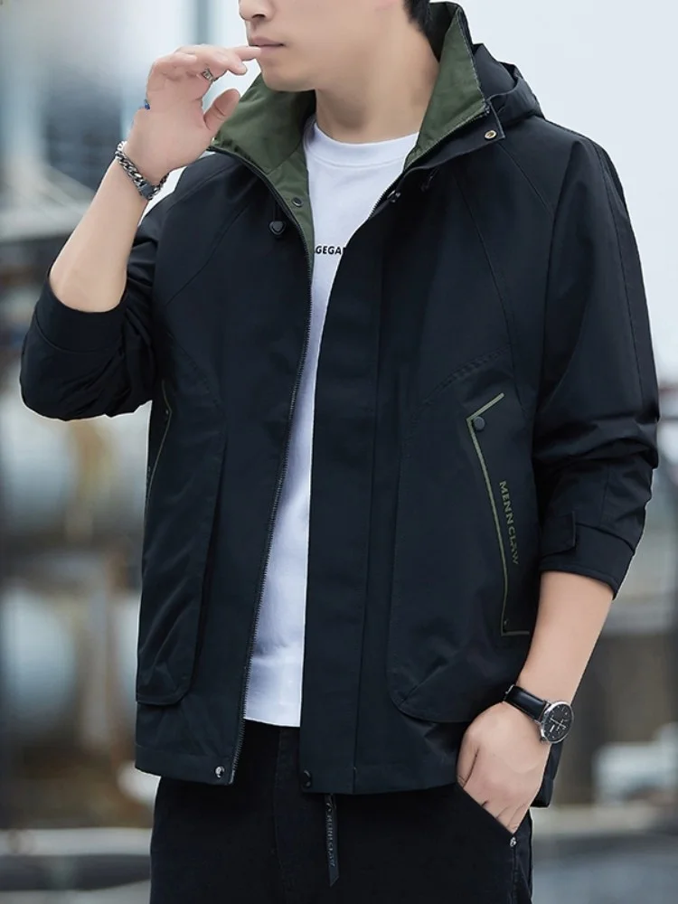 

Мужская модная свободная куртка Paul 2025 с капюшоном, осенне-зимняя, повседневная, спортивная, для молодежи, из полиэфирного волокна