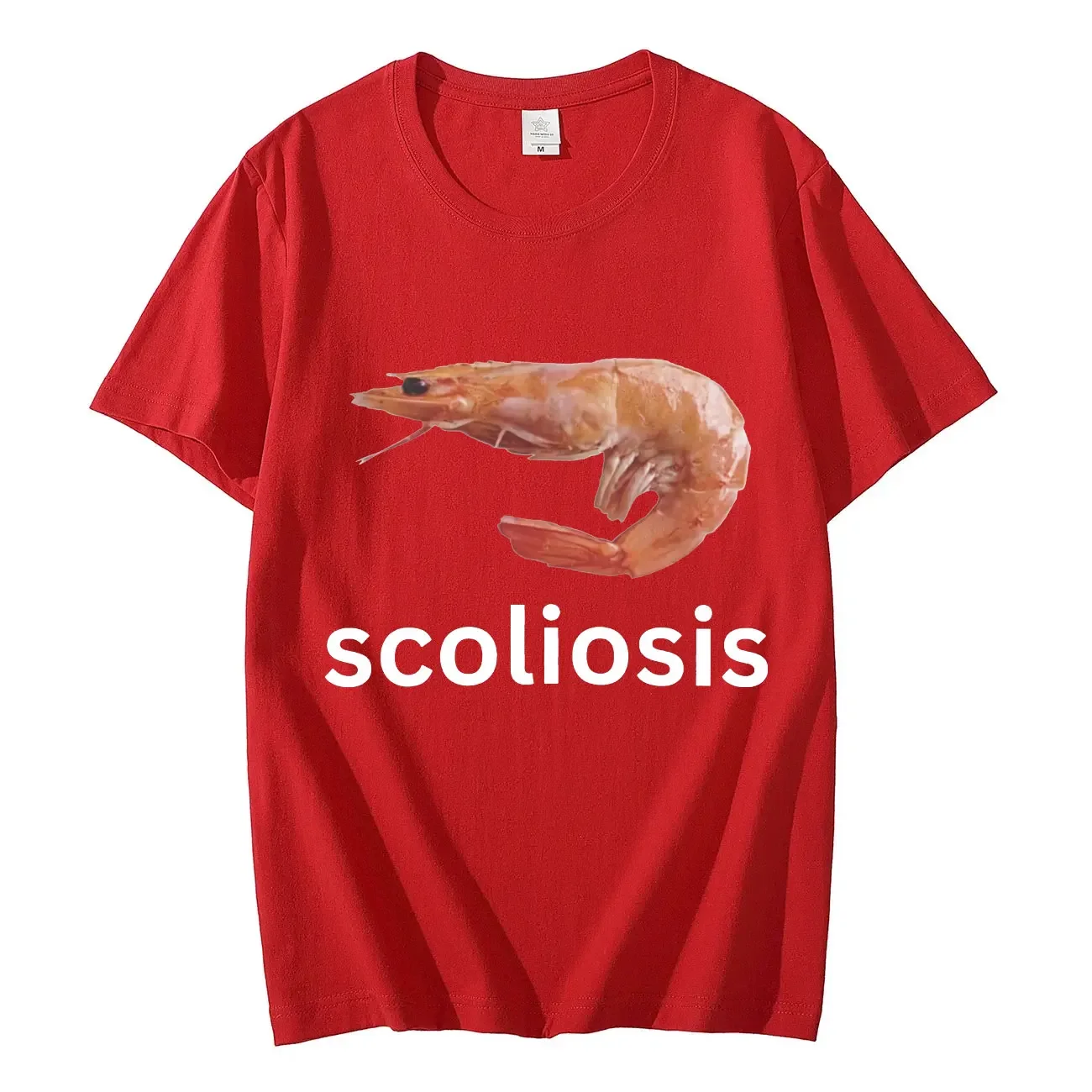 Scoliosis Shrimp Lustiges Meme Grafik-T-Shirt für Männer und Frauen, seltsames virales Internet-Meme, lockere Y2K-Streetwear, Humor, kurzärmelige Oberteile – Detail 8