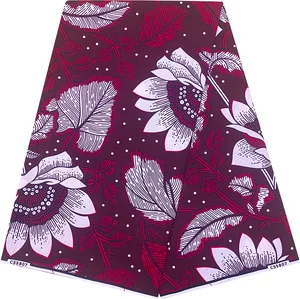 100% Cotton Breathable African Print Wax Fabric Wax-Resist Dyeing for Daily Garment Making