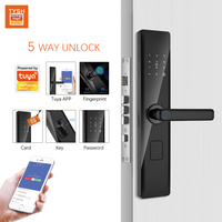 TYSH Tuya Smart lock Manufacturer 6068 Touch Screen Electronic lock Wifi Smart Lock Remote Fingerprint Smart Lock Door