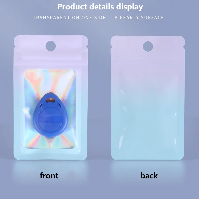 100pcs Colorful Aluminum Foil Ziplock Bags Matte Bags Suitable for Small Products Sealed Packaging Bags with Customized Logo