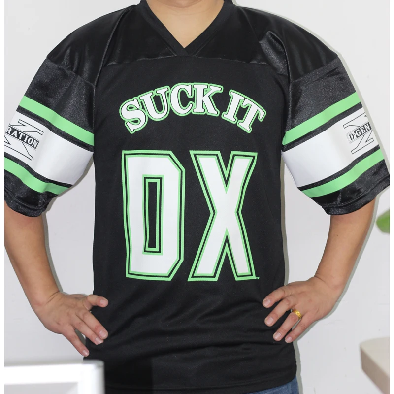 قميص المصارعة D Generation X الرسمي ريترو جيرسي تي شيرت قابل للتنفس لمحبي الدراجات النارية وكرة القدم #6