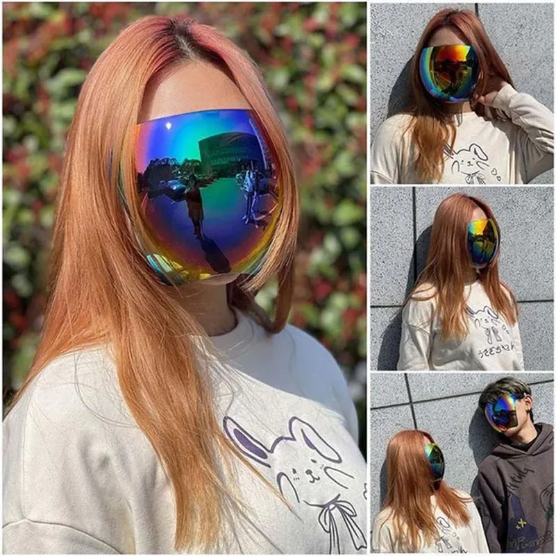 Sunglasses Women Men Protective Faceshield Glasses Goggles Full Face Covered Spherical Lens
