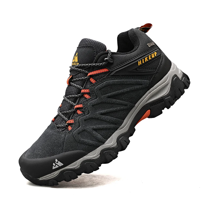 أحذية جلدية للجري للرجال في الهواء الطلق، أحذية رياضية تكتيكية متينة للمشي لمسافات طويلة والمشي والصيد #4
