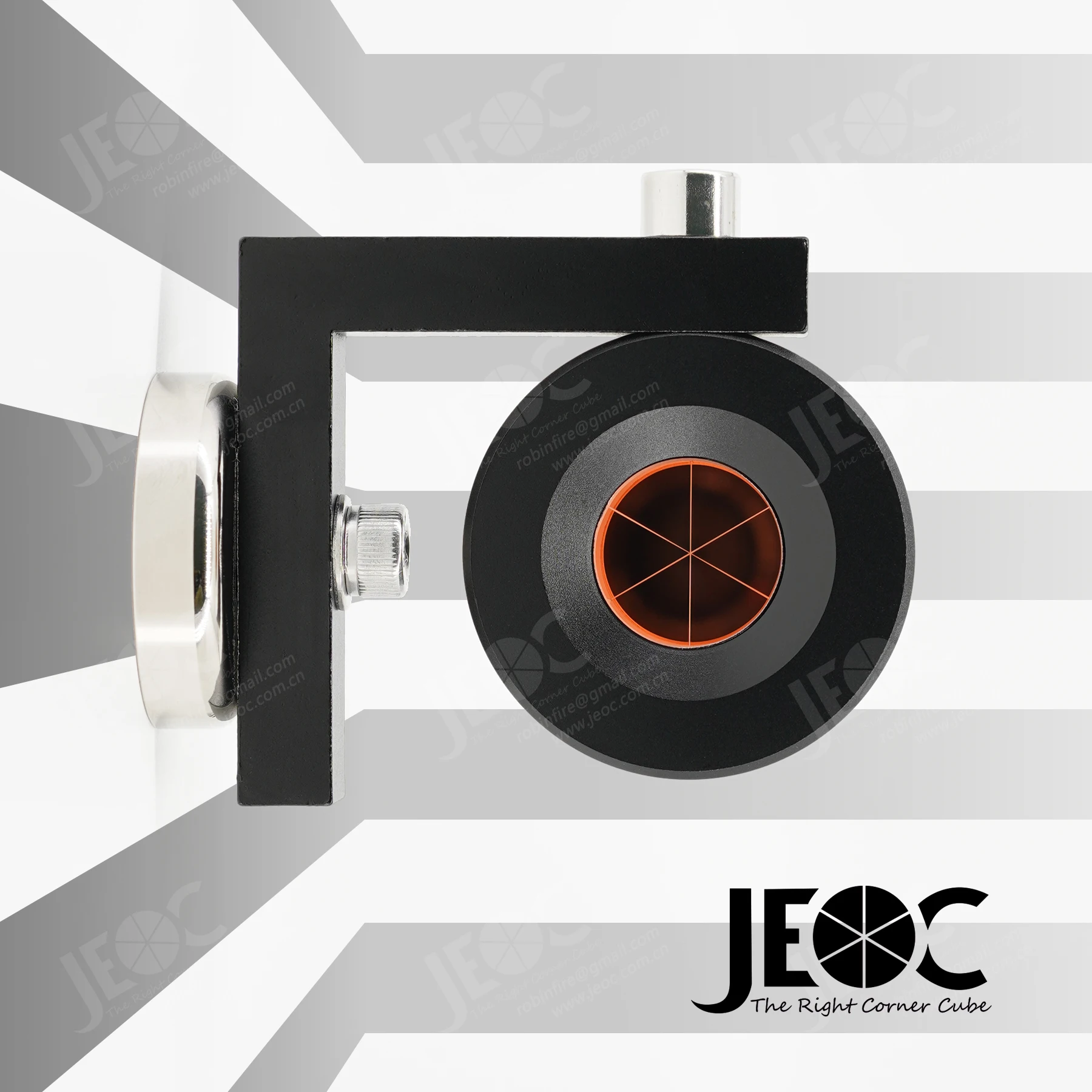 JEOC GMP104 + Magnetic Base, Mini L Bar Monitoring Prism with Strong Magnet, for Leica system