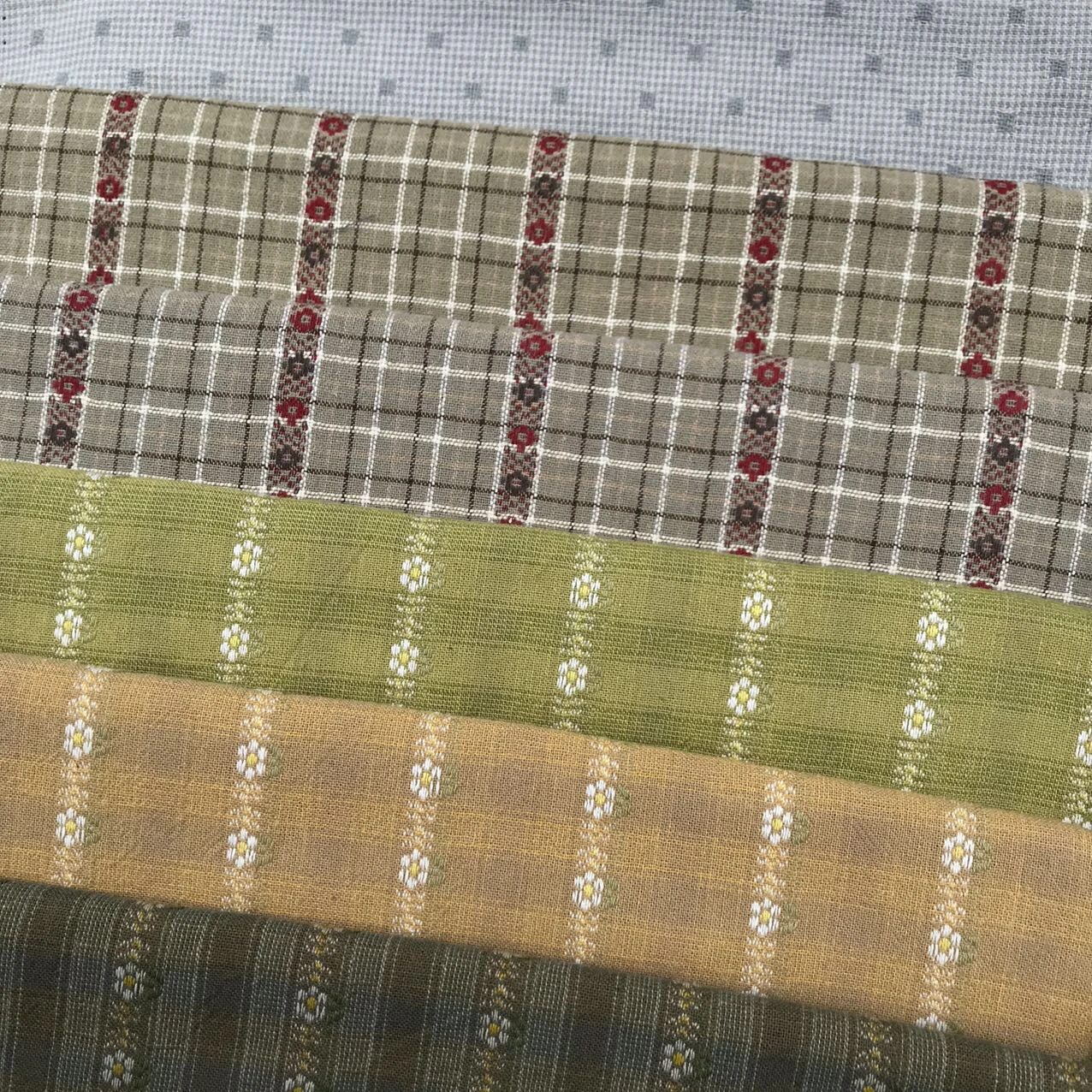 50*55cm DIY Japan Little Cloth group Yarn-dyed fabric,for sewing Handmade Patchwork Quilting ,Grid Stripe 1 Style/lot