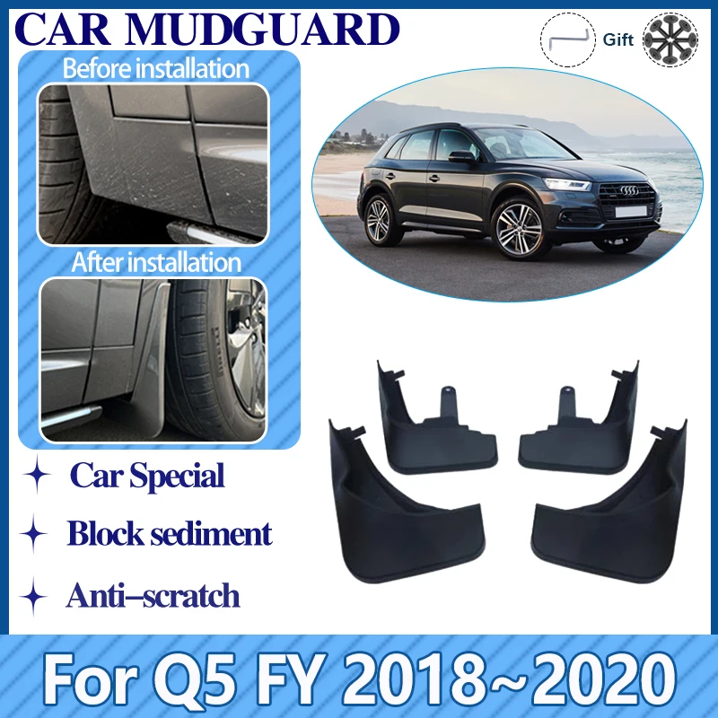 

Mudflaps For Audi Q5 FY 2018 2019 2020 Car Fenders Anti-splash Mudguards Front Rear Wheel Flaps Auto Accessories Mud Guards 4PCS