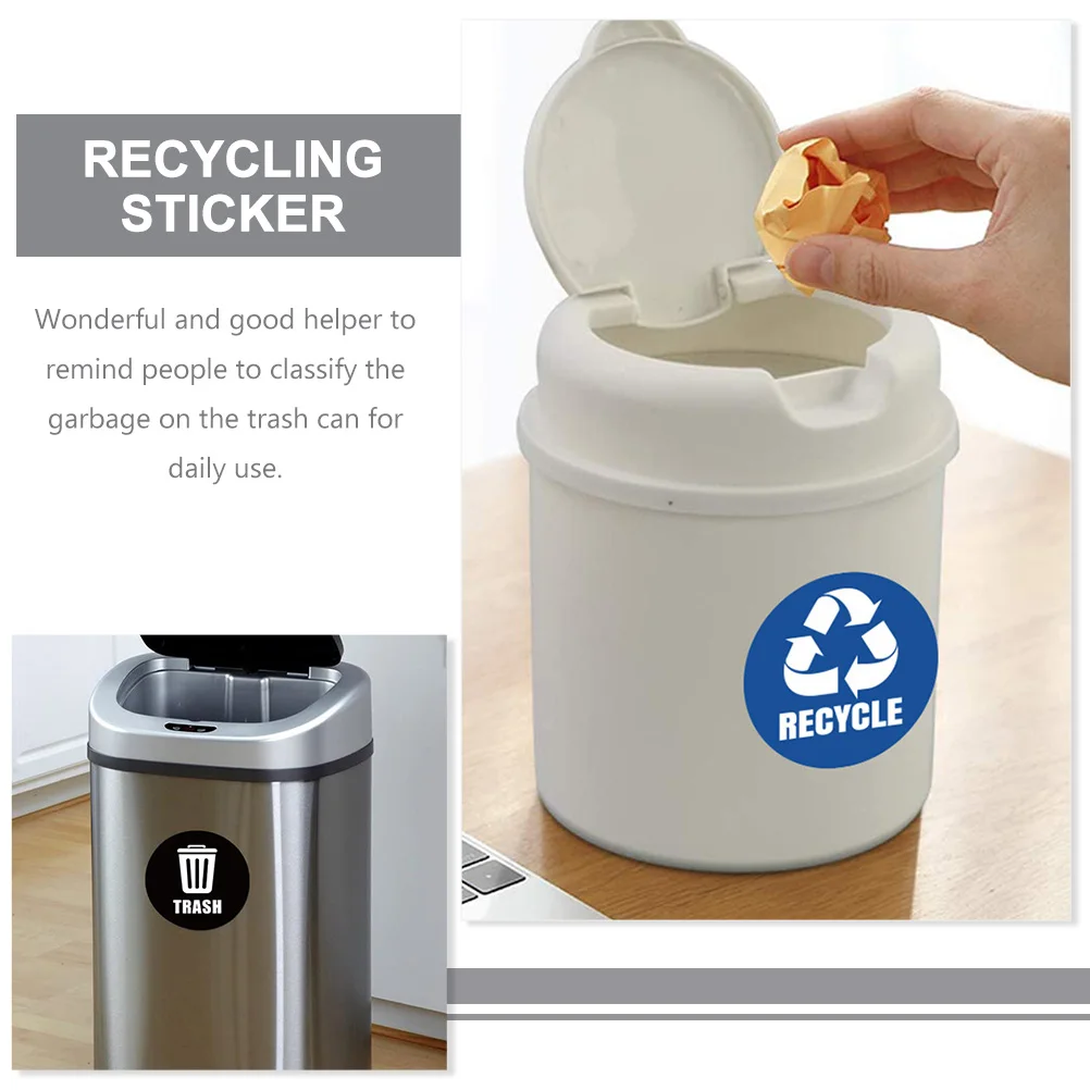 

Rubbish Bin Classification Stickers Recycle Trash Can Garbage Recycling Sorting Waste Cans