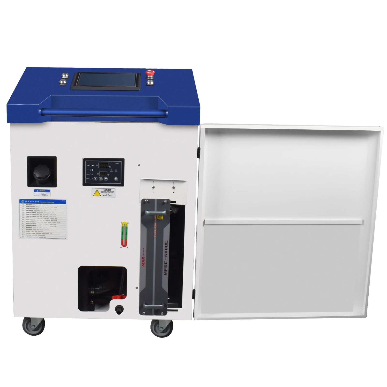 섬유 레이저 산업용 녹 제거 청소 기계, 금속 청소용 오일 페인트, 폭 500mm, 6000W