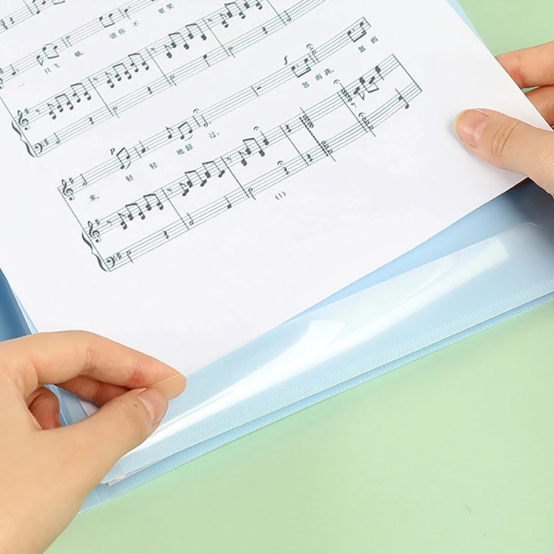 Sheet Music Folders Waterproof Music Binder 4 Pages Expand File Paper Documents for Piano Wind Band Organ Performance