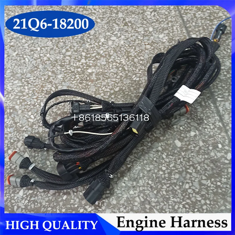 21Q6-18200 21Q618200 Engine Harness for R220-9S R250 R290 R320 R500 R450 Excavator Engine Cable