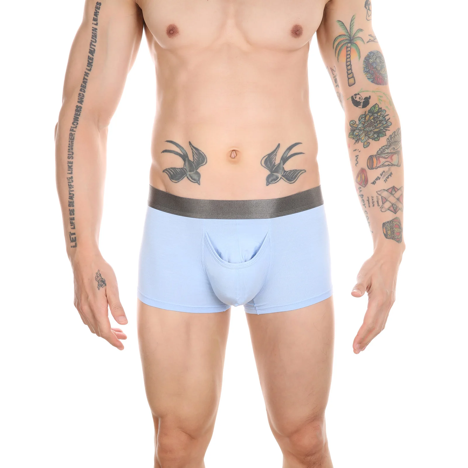 Men Sexy Underwear Boxers Penis Sheath Panties Long Elephant Pouch Boxer Shorts Erotic Lingerie Trunks Underpants