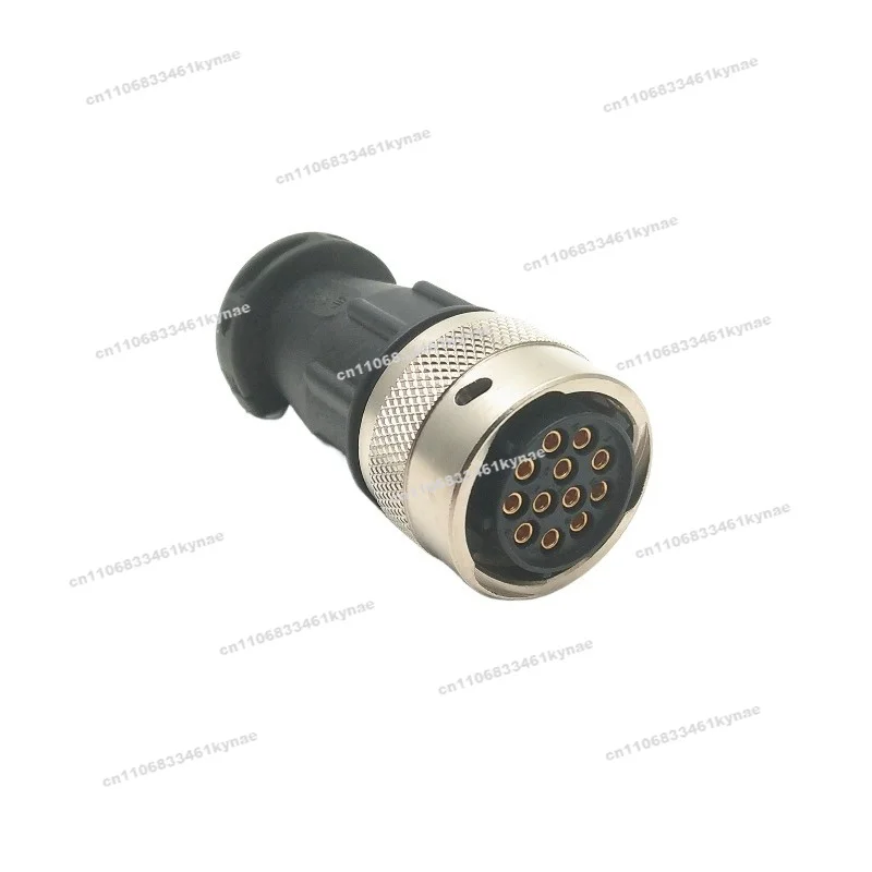 12 Pins, Plug Female 12 Pins Female + AC Tail Clip + 12 Jacks