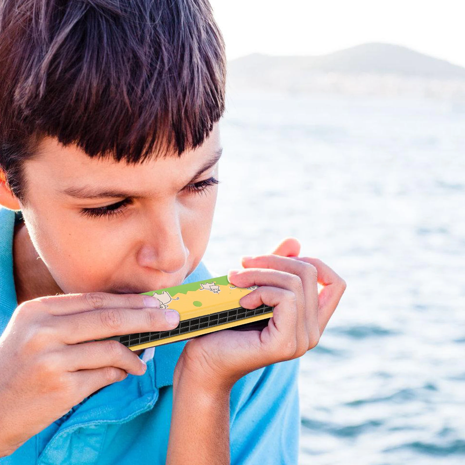 

2 Pcs Wooden Harmonica for Beginners Musical Instruments Adults Harmonicas Portable 16 Holes