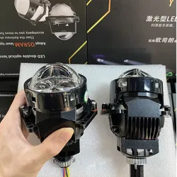 Dual laser direct beam far and near integrated car headlights