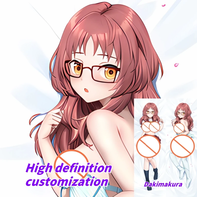 

Dakimakura Anime Pillow Case The Girl I Like Forgot Her Glasses Mie Ai Double-sided Print Of Life-size Body Pillowcase Gifts