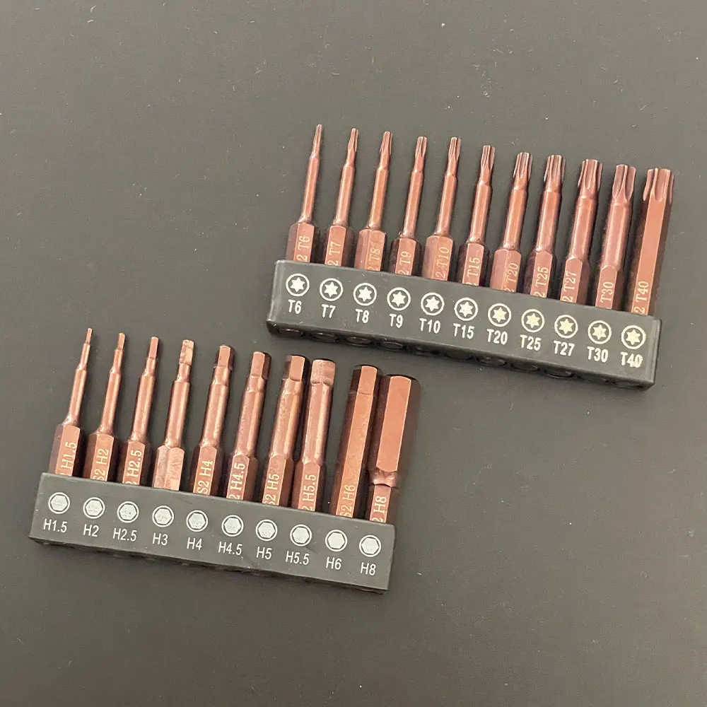 

1/4 Screwdriver Bits Set 50mm S2 Alloy Steel Closs Phillips Slotted Hex Torx for Remove DIY Hand Tools
