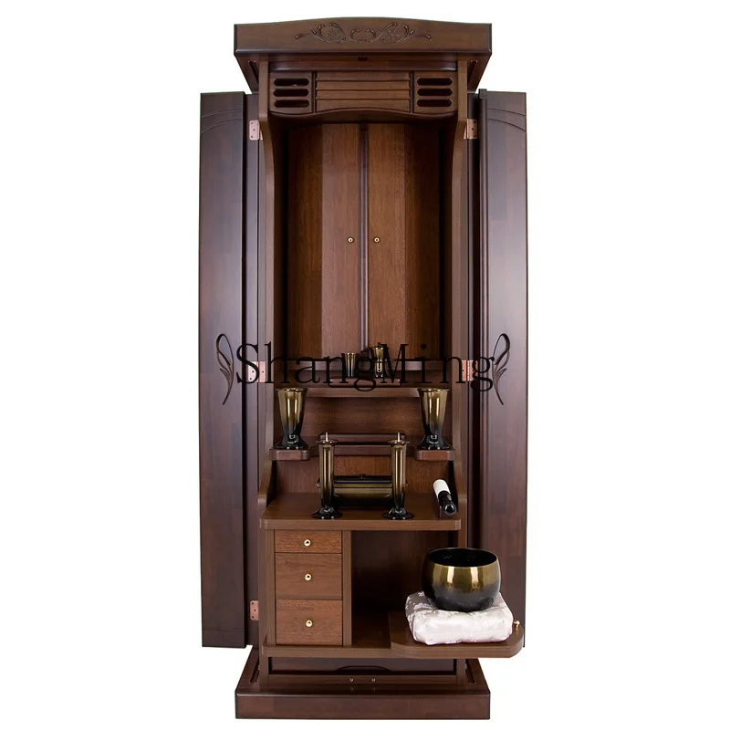 CL  Buddhist cabinet, household solid wood decorative Buddhist table, incense table overall complete cabinet, dedicated table