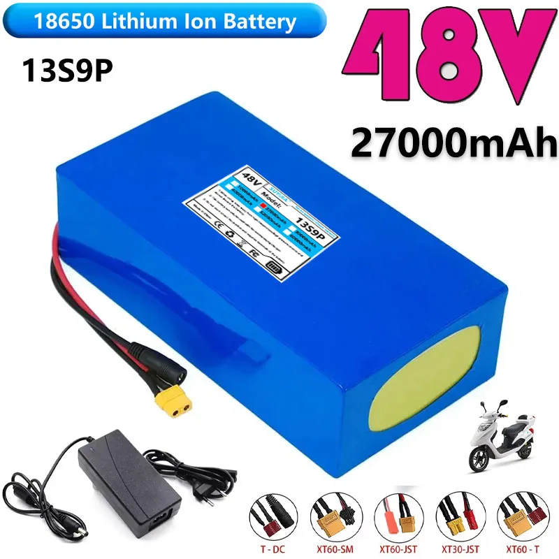 Full Capacity Lithium Battery Air Rapid Transport  18650 Lithium Battery 27Ah Lithium Battery 13S9P Suitable for 250-2000W, 48V