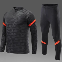 Survêtement de Football de haute qualité pour adultes, combinaison d'entraînement, veste de sport, pantalon, uniforme de Football en plein air