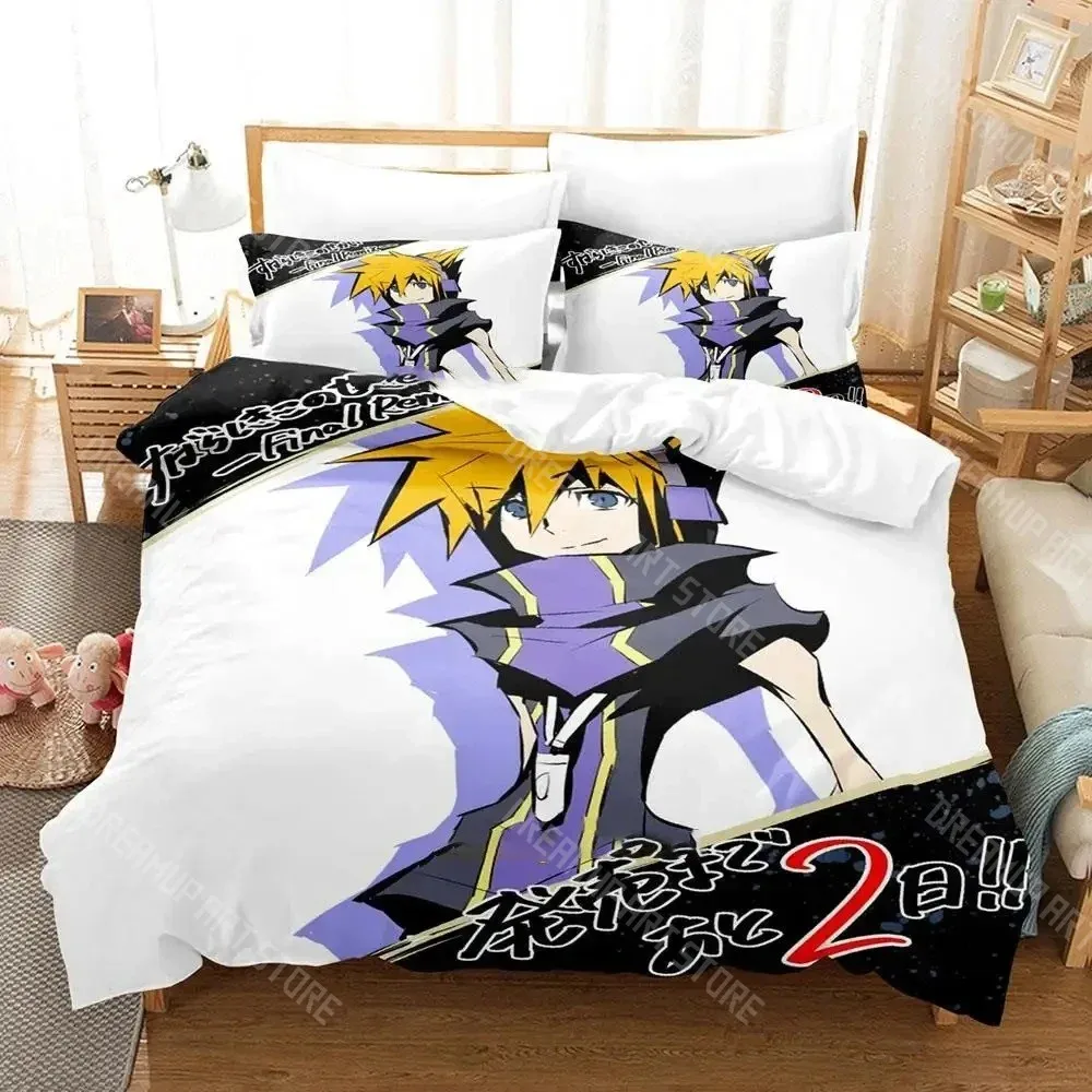 3D Printed Neku Sakuraba The World Ends with You Bedding Set for Boys Girls Duvet Cover Twin Queen King Full Single Double Sizes