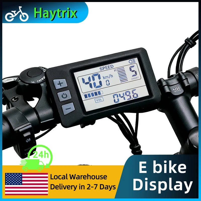 

[Haytrix-US] Electric Cycle P3H LCD Display Meter 24V 36V 48V Control Panel with Water Resistant Plug Electric Cycle LCD Display