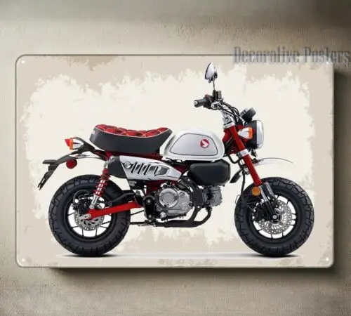 Honda Monkey Z125 Motorcycle Metal Poster Tin Sign 20x30cm