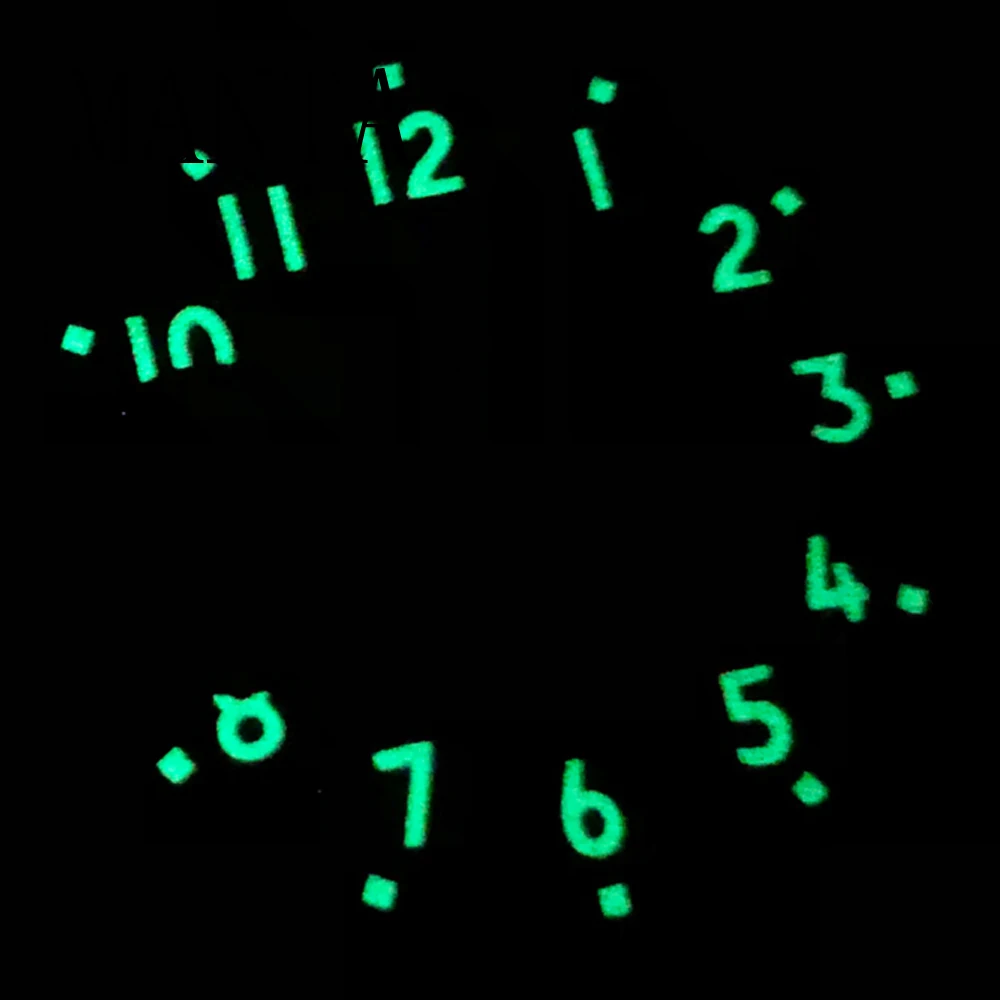 MANTA 38.9mm Sterile Black Gray Dial Green Luminous Fit ETA6497 Seagull ST3600 Movement Watch Parts