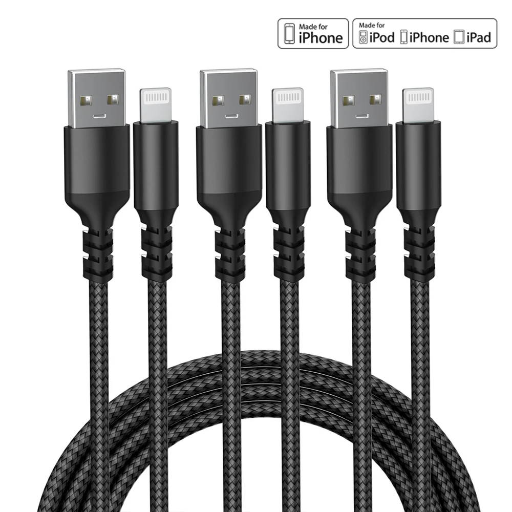 MFi Certified PD12W 2.4A Fast Charging Cable USB Lightning Charger Cable For iPhone 14 13 12 11 Pro Max Xs X SE 6 7 8 Plus iPad