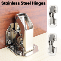 90 Degree Door Hinges No-Drilling Hole Hydraulic Buffer Hinge Kitchen Cabinet Hinges Furniture Hardware  Accessories