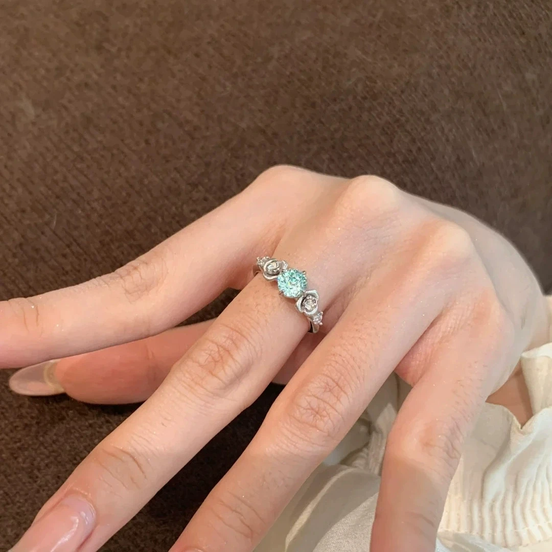 ثمانية قلوب وثمانية سهام سوبر فلاش عالية الكربون زركونيا خاتم نسائي موضة فاخرة هدية للزوجة أو الصديقة #4