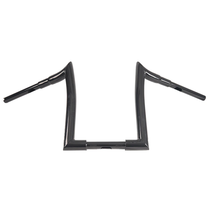 

Custom World Sportster Dyna Softail 12" Rise Ape Hangers 1.5" Fat 1" Clamp Meathook Ape Handlebar Black/Chrome