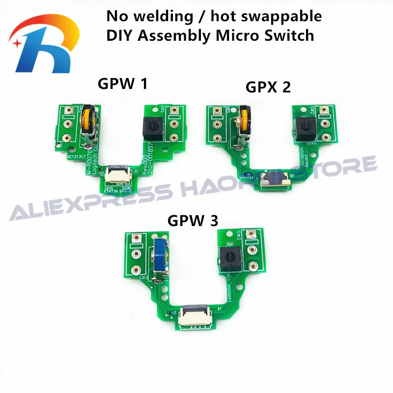 Mouse button Motherboard For Logitech GPW GPX Hot-swap Free Welding G Pro Wireless GPRO X  Accessories Assembly DIY Micro Switch