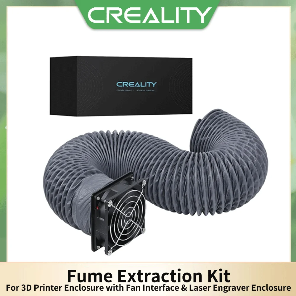 

Creality Fume Extraction Kit Efficient Ventilation for 3D Printer Enclosure with Fan Interface and Laser Engraver Enclosure