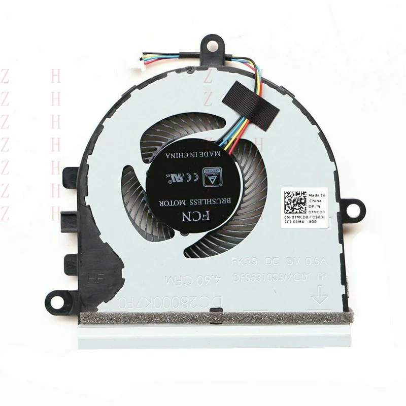 

ZZHH для Dell Inspiron 15-5575 15-5570 Вентилятор охлаждения процессора ноутбука 7MCD0 07MCD0
