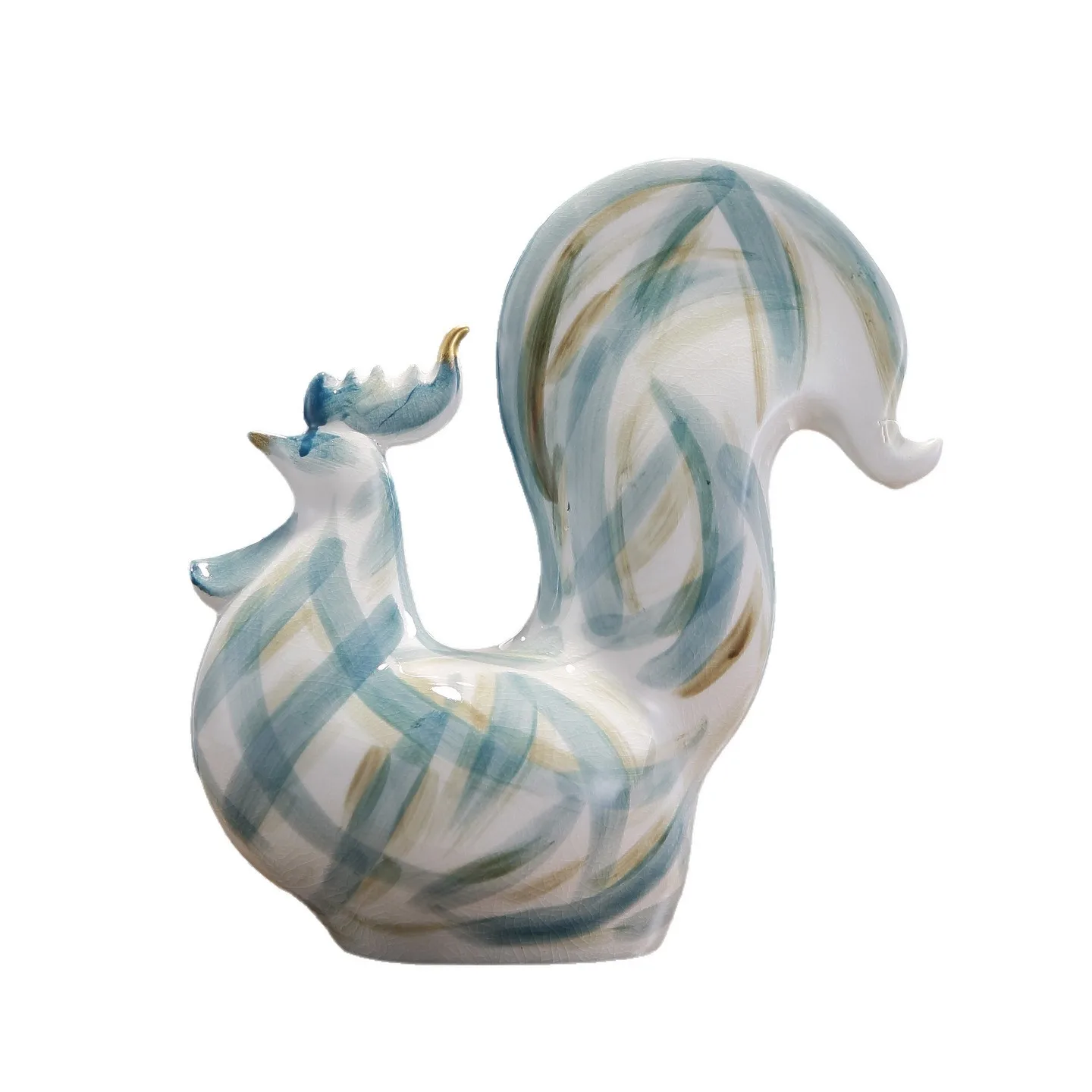 PYJ hand-painted rooster gourd high-end ornament modern creative ceramic craft decoration