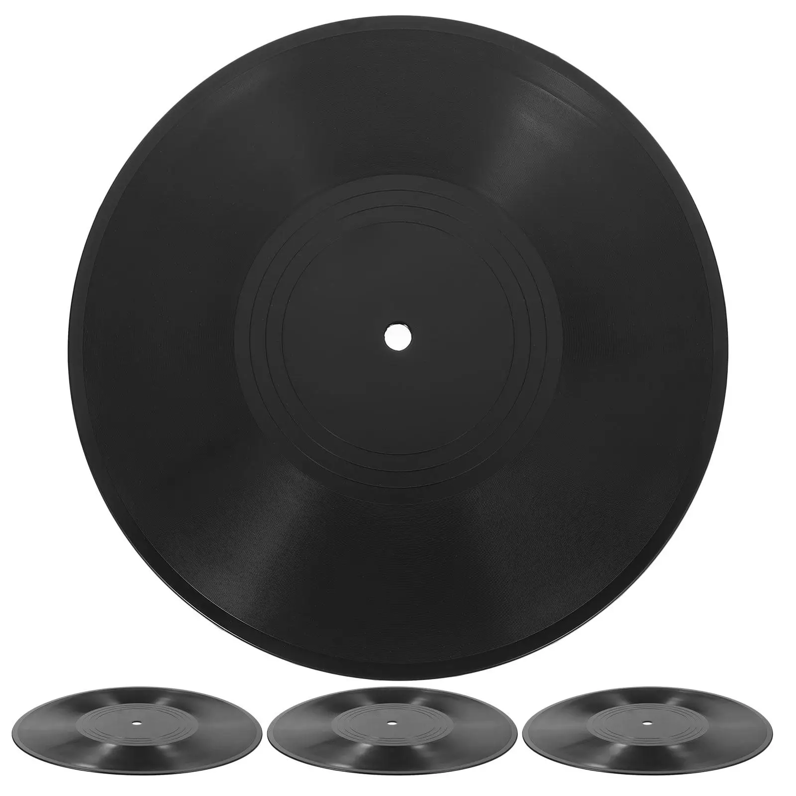 4 Pcs Vinyl Records Music Wall Decor Musical Decorative Blank for Decoration Disc