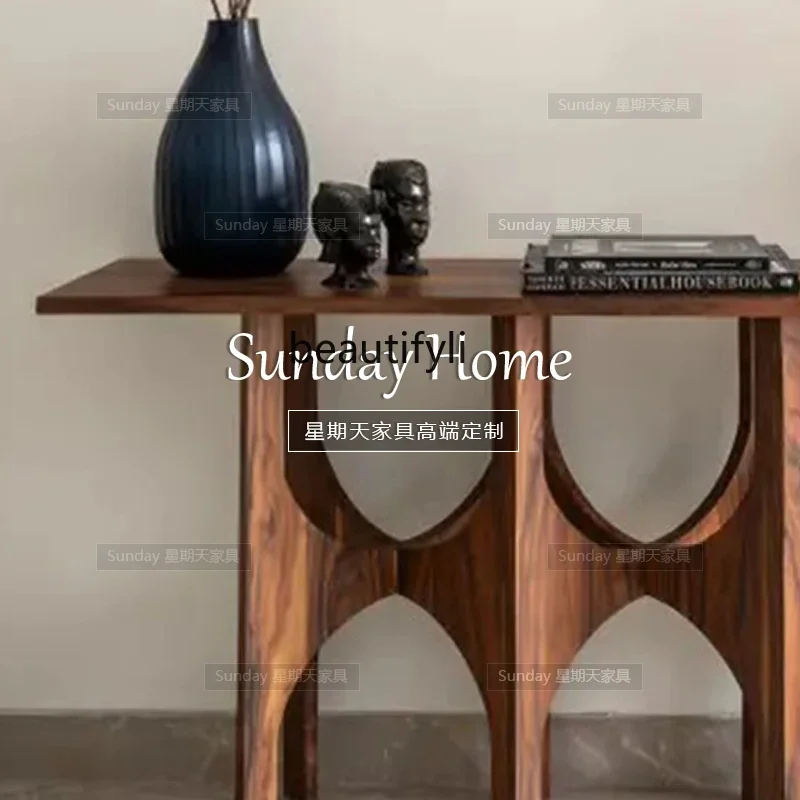 

TTT Log simple entrance table living room corridor storage table creative design display table can be customized