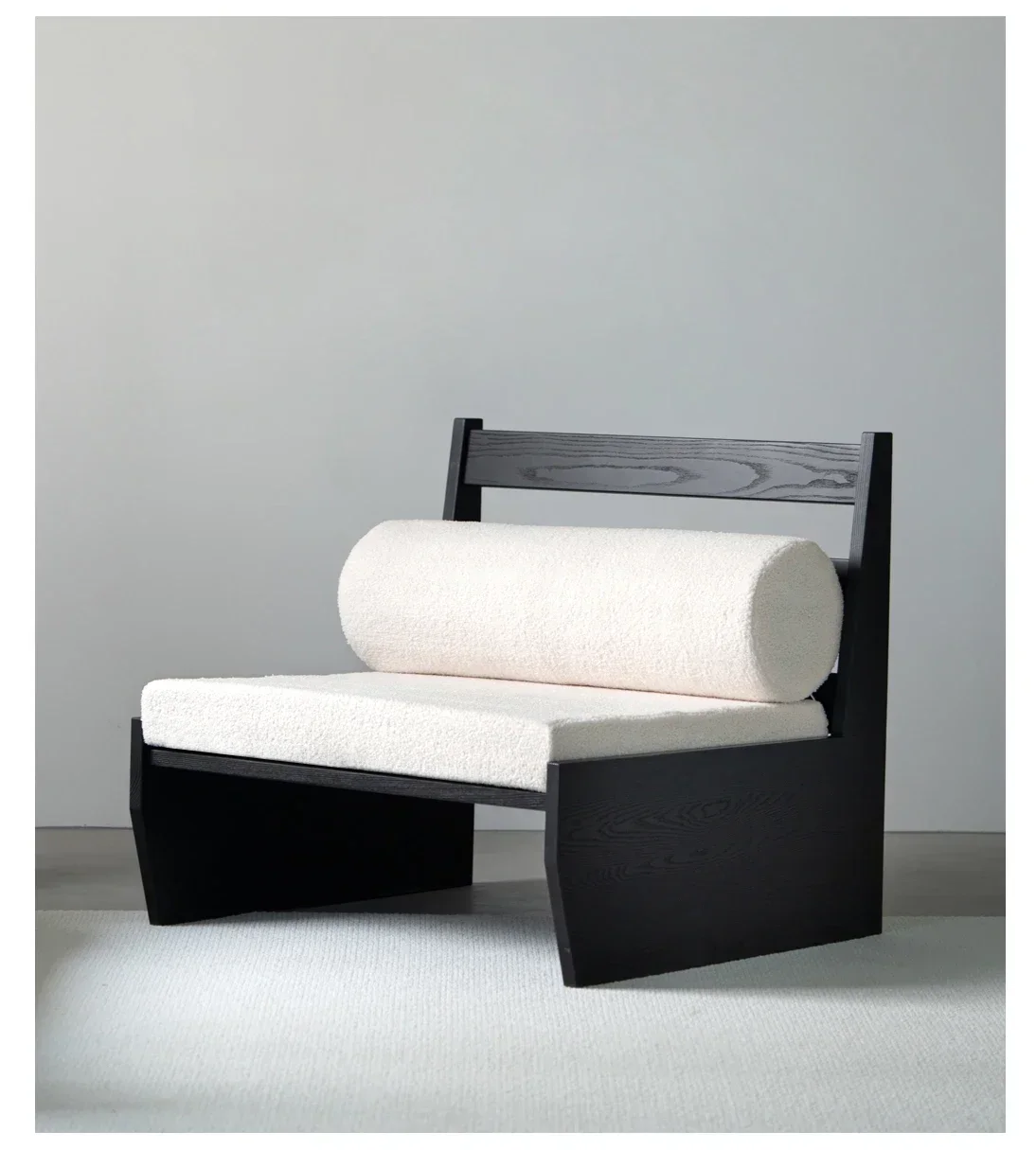 Solid Wood Sofa Lobby Rest Area Reception Hotel Reception Beauty Salon Single Sofa
