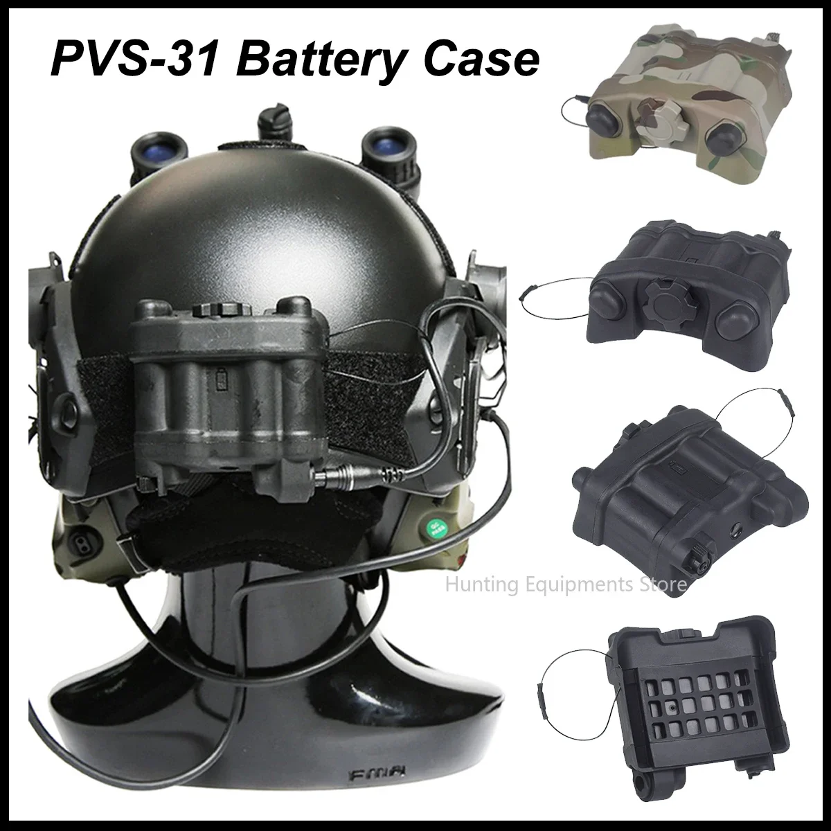 

FMA Tactical Dummy AN/PVS-31 Battery Case Helmet TB1280-MC/BK NVG Box Model No Function