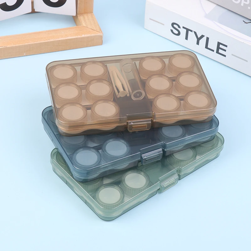 6 Pairs Contact Lens Storage Box Portable Travel Contact Lenses Case Soak Container Lenses Box