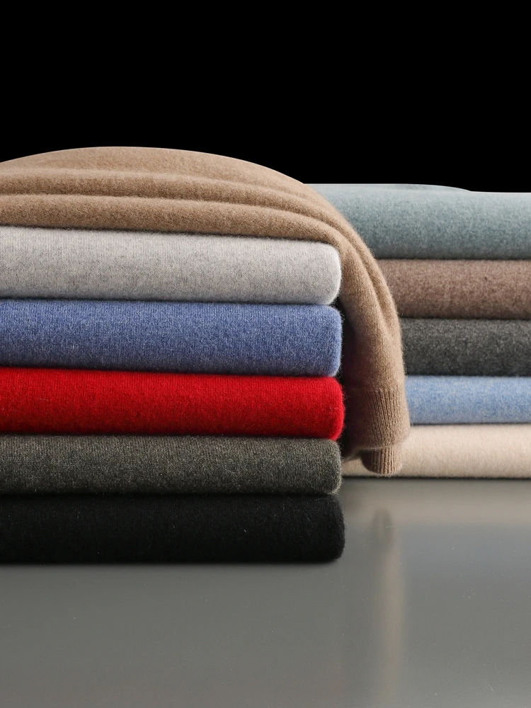 Addonee Men\'s Cashmere Sweater 100% Merino Wool Pullover Soft Warm O-Neck  Knitwear Quality Casual Smart Jumpers Tops Clothing
